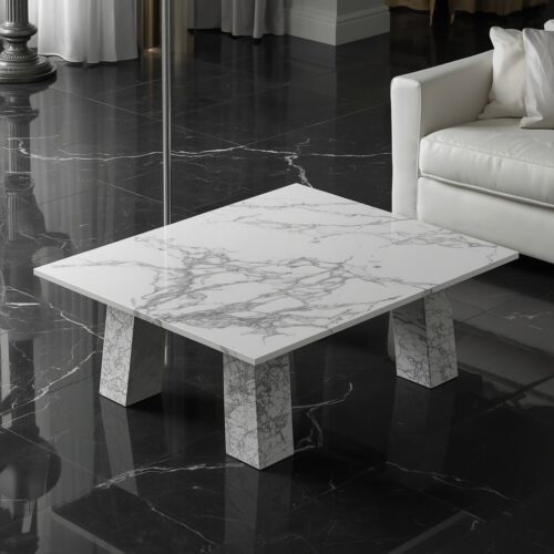 2 Aurora White Marble Center Table
