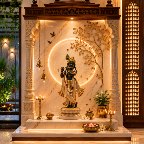 1000063346 Golden Bough Krishna Mandir with Wood Canopy