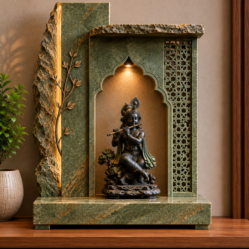 1000063679 Modern Green Stone Designer Mandir