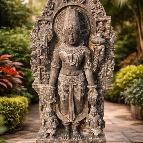 WhatsApp Image 2025-12-22 at 12.29.13 PM (1) Black Stone Vishnu Statue for Spiritual Home & Temple Decor