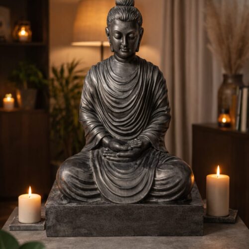 WhatsApp Image 2025-12-22 at 6.04.53 PM (1) Black Stone Buddha Statue for Luxury Garden & Temple Decor