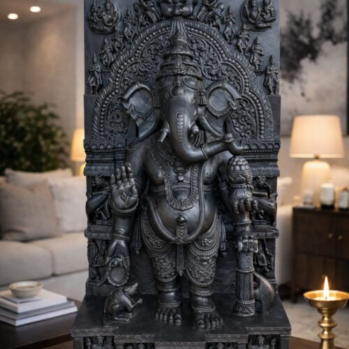 Standing Ganesha Statue for Spiritual Interior Decoration