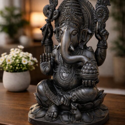 WhatsApp Image 2025-12-24 at 10.24.39 AM Premium Black Stone Ganesha Statue for Home & Office Decor