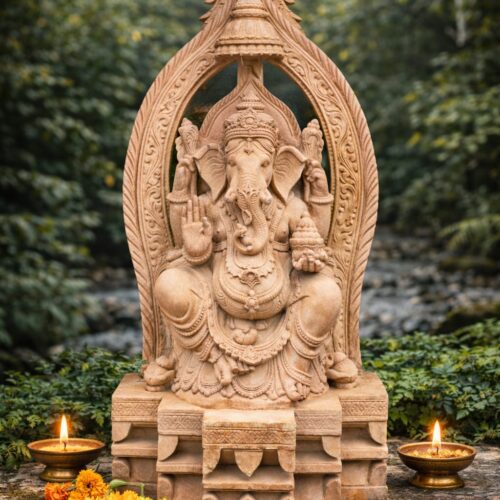 WhatsApp Image 2025-12-24 at 10.26.32 AM (1) Sandstone Ganesha Sculpture for Spiritual Interior Decoration