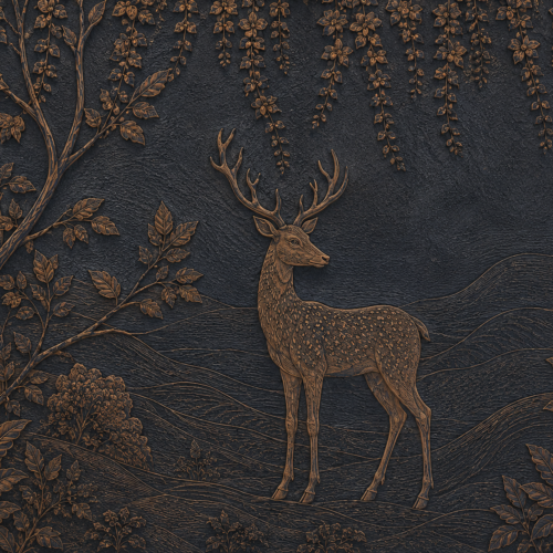 Majestic Wilderness – Deer Stone Wall Panel
