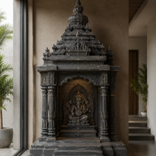 file_00000000c5b071fa9604ec6ff669ea95 Black Stone South Indian Gopuram-Style Ganesha Mandir