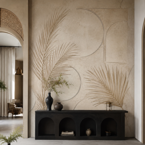 Taal — Minimalist Palm Leaf Geometric Relief Wall Panel